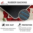 thumbnail image 4 of Valentine''s Day Red Rose Flower Kitchen Rugs Set of 2, Love Floral Buffalo Plaid Check Farmhouse Kitchen Mats Decor, Anniversary Wedding Floor Door Mat Home Decorations -17x29 and 17x47 Inch, 4 of 6