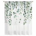 thumbnail image 2 of Eucalyptus Leaf Sage Green Sheer Curtains 54 Inches Long, Spring Weeping Leaves Botanical Light Filering Curtains, Breathable Simi Curtain Privacy Drapes for Kitchen Bathroom Small Window Treatment, 2 of 9