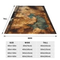 thumbnail image 3 of Fotbe Antique Map Adventure Scene Manta de Franela Acolchonada con Estampado, Súper Suave y Esponjosa, Extra Grande para Sofá, Cama, Uso Todo el Año-80"x60", 3 of 7