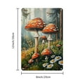 thumbnail image 2 of 1pc Iron Metal Tin Sign- Red Mushrooms and Daisy Flowers Forest Scene Wall Art- Vintage Plaque Home&amp; Garden Decor- Pre-Drilled, Waterproof, Weather Resistant- 8x12 Inch Iron, 2 of 8