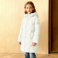 thumbnail image 5 of SuTry Kids Long Coat Down Jacket Thickened Warm Hooded Windproof Fall Winter Plush Lined Outerwear for Children 4-12 Years(Beige,7-8 Years), 5 of 9