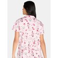 thumbnail image 4 of Women’s Valentine’s Day Print Shorty Notch Collar Pajama Set from Way to Celebrate, 2-Piece, Sizes XS-3X, 4 of 4