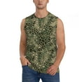 thumbnail image 2 of Goofa Green Snake Skin Printed Men's Sleeveless T-Shirt - Athletic Gym Workout Tank Top for Men - Moisture-Wicking, UPF 30+ Quick-Dry Muscle Tee-X-Large, 2 of 8