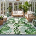 thumbnail image 2 of Area Rugs 3'x5', Summer Botanical Carpet Runner Indoor Outdoor Rugs Home Decor Aesthetic, Green Monstera Palm Leaves Wood Beige Non Slip Mats Washable Accent Rug for Living Room Bedroom, 2 of 8