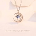 thumbnail image 2 of Dreamy Star and Moon Necklace for Women - S925 Sterling Silver Luxury Pendant, Unique Clavicle Chain, Perfect Valentine's Day Gift for Her, 2 of 7