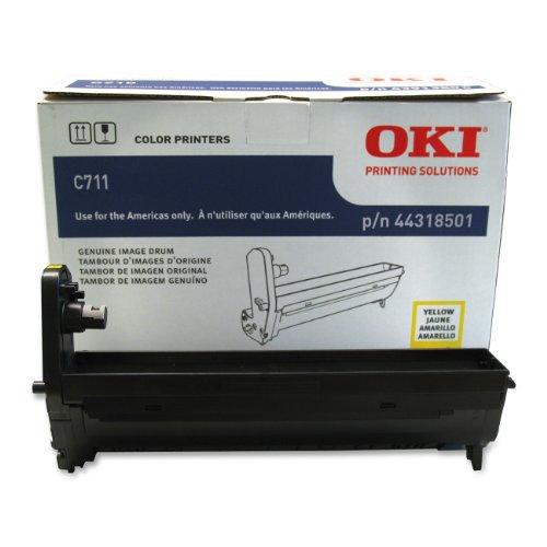 Oki Data 44318501 Tambour Image pour Imprimantes Série C711, Rendement de 20000 Pages, Jaune