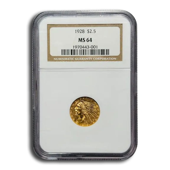 1928 $2.50 Indian Gold Quarter Eagle MS-64 NGC