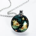 thumbnail image 2 of Sea Slug Glass Design Circle Pendant Necklace - Stylish Jewelry for Women, 2 of 5
