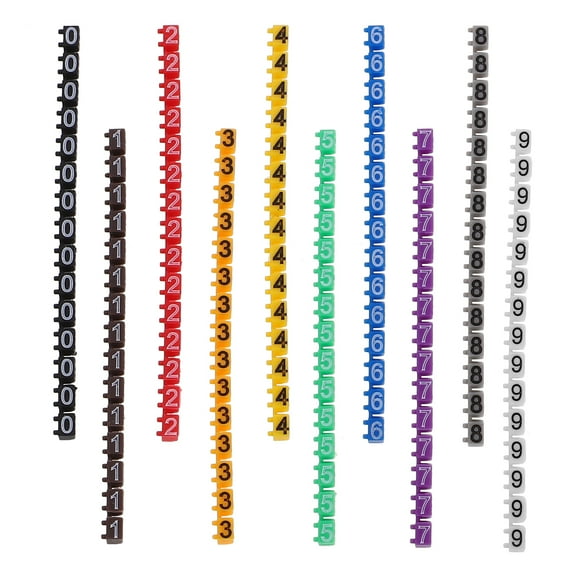150 Pcs Wire Number Label Binders Wire Identifier Cable Markers Stretchable Cable Marker Cable Tie