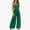 Green, variant on BLVB Women's Plus Size Jumpsuits Casual Loose Overalls One-Piece Sleeveless Smocked Wide Leg Long Pant Rompers