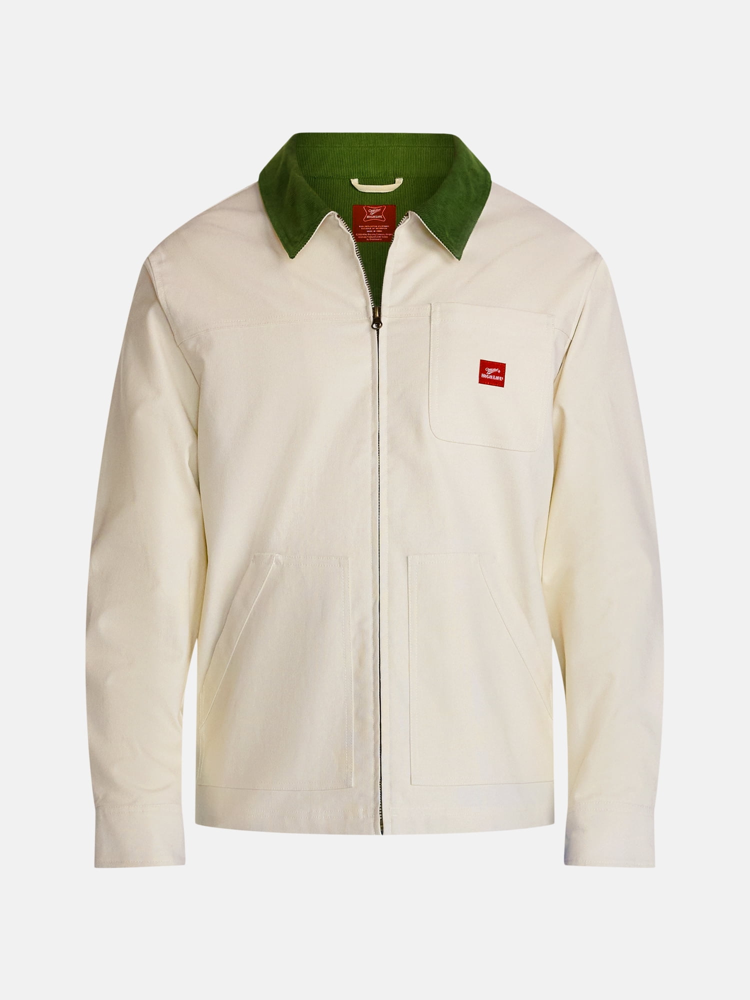 Miller High Life Men's Graphic Canvas Jacket with Long Sleeves, Sizes S-3XL