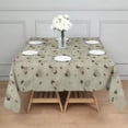 thumbnail image 3 of Beige Leaf Butterfly Pattern Square Tablecloth,Waterproof Square Table Cover,Wipeable Spillproof Washable Table Cover for Home Kitchen Party Decor 42"X42"(107x107cm), 3 of 6