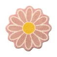 thumbnail image 1 of Alfombra con forma de flor, linda margarita, redonda, irregular, antideslizante, absorbente, lavable, con diseño floral, para baño, bañera, ducha, alfombras suaves y esponjosas para interiores para, 1 of 5