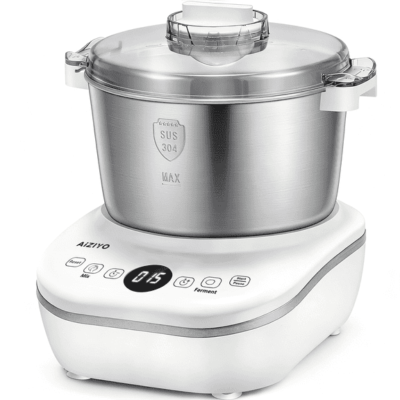AIZIYO DoughChief, 5.3QT Dough Mixer, Dough Maker with Ferment Function, 304 Stainless Steel Bowl, Removeable lid, Touch Panel Control, Electric Dough Proofing Box for Pizza & Bread