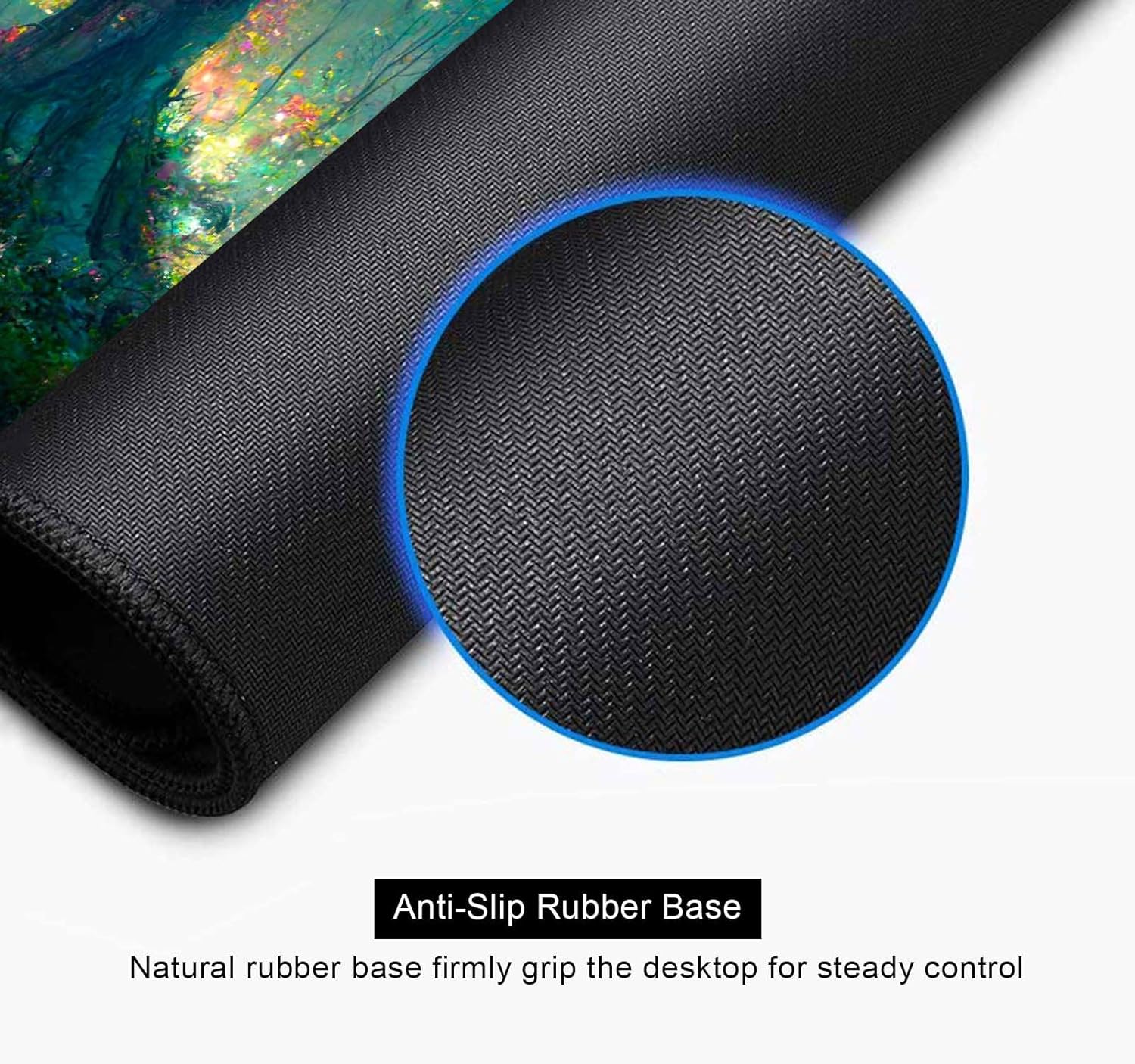 Desk Mat, Mystic Forest XL Mouse Pad, Mood Desk Pad, Keyboard Mat, Big Computer Mousepad, Full Desk Decor Accessory, Gaming Deskpad, Deskmat- 35.4 x 15.7 in