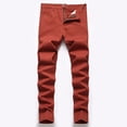 thumbnail image 2 of RIJOPUTY Low Waisted Jeans Low Rise Flare Jeans Boys School Uniform Pants Soccer Clothes for Boys 8-12 Toddler 4t Boys Clothes Kids Clothes 10-12, Red 7-8 Years, 2 of 9