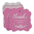thumbnail image 3 of Inkdotpot Thanks For Celebrating With Me Birthday Bottle Tag Real Silver Foil Favor Bracket Shape Hang Tags Pack Of 50, 3 of 7