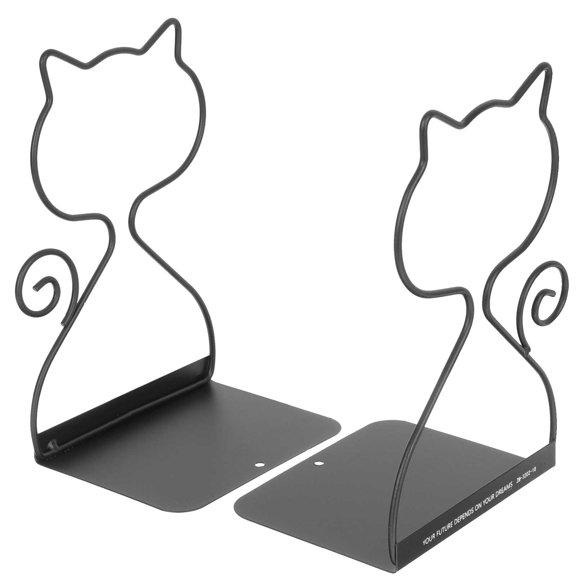 unbranded 2Ud Soportes De Libro Metálicos Negros Para Organización En Oficina Y Biblioteca