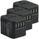 thumbnail image 1 of Adaptador de Viaje Universal TravelXpertBlack 3Pzas 100-240V 50-60Hz 5V 5.6A EU/UK/USA/ AUS Negro., 1 of 2