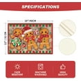 thumbnail image 6 of mubwai Wood Gingerbread Candy Cane Christmas Placemats for Dining Table, 12 x 18 Inch Seasonal Winter Washable Table Mats Set of 4, 6 of 6