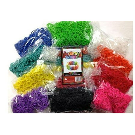 Loomy Bands 6600-Piece Rainbow Colored Loom Band, 22 Colors with Fidget (Best Fidget Spinner Brands)