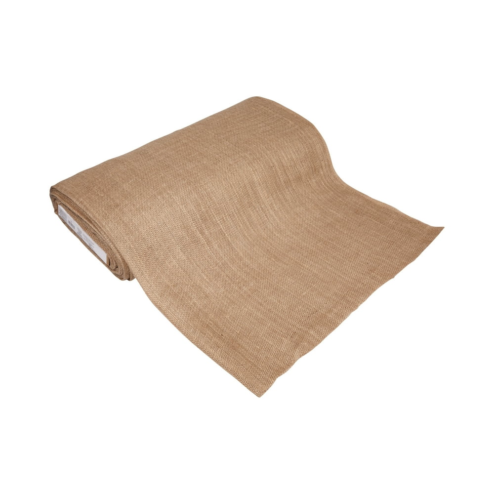 Allen Company Jute Burlap Fabric, 46"W x 12Yard by the Bolt, Natural
