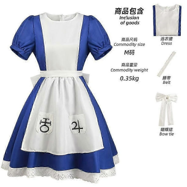 Alice Madness Returns Alice Anime Cosplay Costume Maid Apron Dress Game Halloween Party Uniform Disfraz Lolita Dress for Women