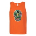 thumbnail image 2 of Day Of The Dead Calavera Skull Colorful Trippy | Mens Pop Culture Graphic Tank Top, Orange, Medium, 2 of 4