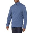 thumbnail image 1 of Amazon Essentials - Suéter acanalado francés con cremallera de un cuarto para hombre, color azul jaspeado, talla M, 1 of 6
