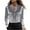 Gray, variant on Otntypg Women's Satin Button Down Shirts Dressy V-Neck Long Sleeve Work Tops Trendy Solid Color Business Office Silk Blouses Fashion Spring Shirt Black XL