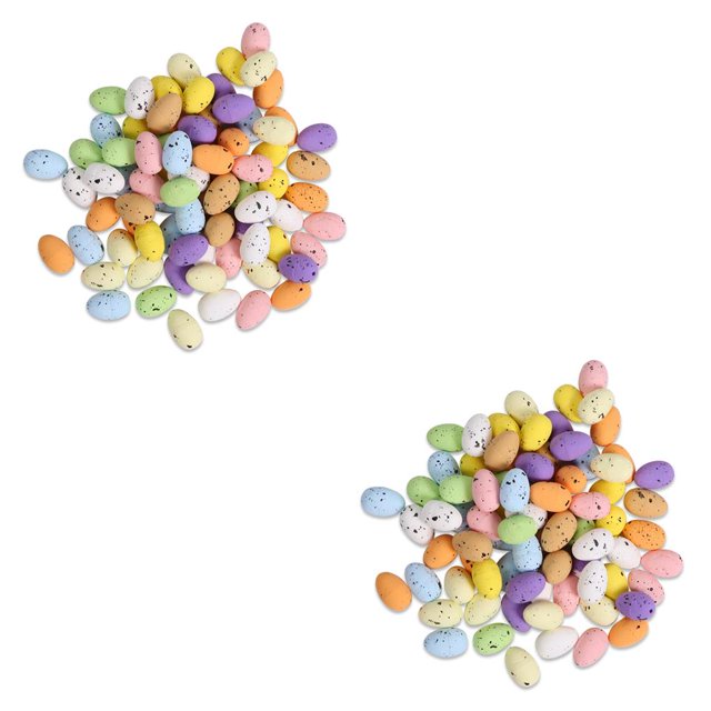 Vogacara Easter Egg Cute Appearance Round Shape Quail House Supplies Safe Eggs Accessories Festival Household Table Decors Fake Decor color mezclado 2piezas Vogacara CBP372474