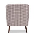 thumbnail image 4 of Bowery Hill Houndstooth Fabric Accent Chair in Brown and White, 4 of 9