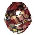thumbnail image 2 of ALLYDREW Fashionable Plaid Infinity Circle Scarf & Slouchy Beanie Set - Berry Harvest Scarf & Burgundy Beanie, 2 of 4