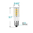thumbnail image 5 of Luxrite E12 Mini Candelabra LED Bulb T4/T3, 40W Equivalent, Dimmable, 3000K Soft White, 500 Lumens, ETL Listed 4-Pack, 5 of 6