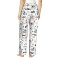 thumbnail image 3 of Xecao Cute Magic Bunny Women's Straight Lounge Pajama Pants: The Epitome of Relaxed Sleepwear, 3 of 9