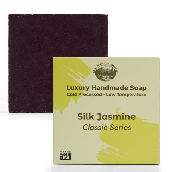 Silk Jasmine 5oz Soap Handmade Soap bar - Cherry Almond, oatmeal as exfoliant - Pure Essential Oil Natural Soaps- Anniversary Wedding Gifts Christmas stocking stuffer cherry blossom - Falls River Soap