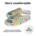 thumbnail image 6 of Disketp Cartoon Flowers Women's Men's Slippers Plush Slip-On House Slipper for Winter Indoor Soft Cushion Non-slip Fluffy Slides Slippers-8, 6 of 7