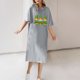 thumbnail image 5 of Vestido Corto de Verano Cuello Redondo Estilo de Camiseta de Longitud de Tobillo de Manga Corta, Altamente Elástico para Pijamas Y Ropa Interior Sexy, 5 of 8