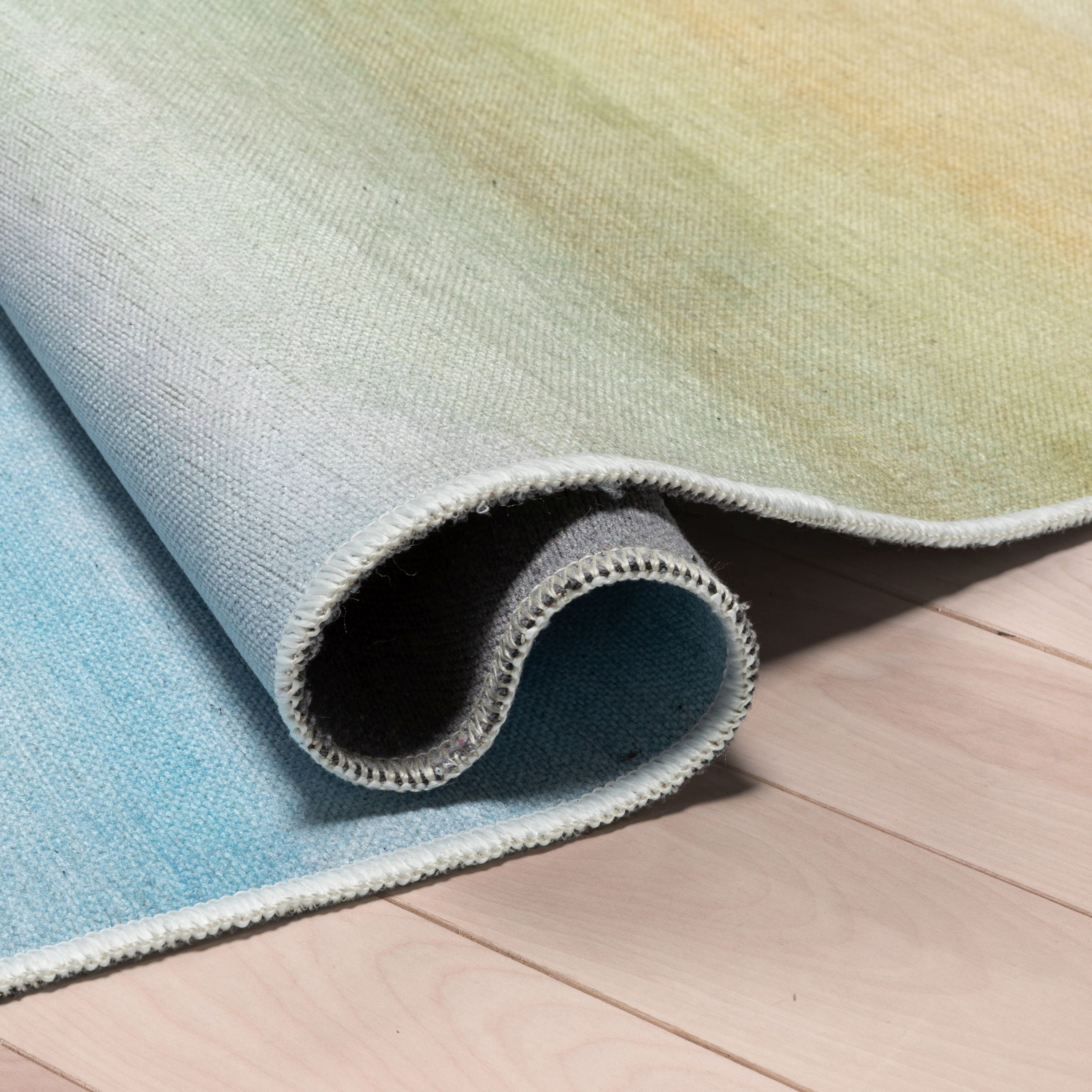Well Woven Kids Rugs Sunrise Modern Multi Color Flat Pile Easy to Clean 9'10" x 13' Area Rug for Living Room Dining Room Bedroom and Kitchen