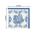 thumbnail image 3 of Balsa Circle 50 White and Blue 13x13 in Paper Cocktail Napkins in French Toile Floral Pattern for Weddings Parties Events Receptions Home Bar Cocktails Dining Tableware Decorations, 3 of 7