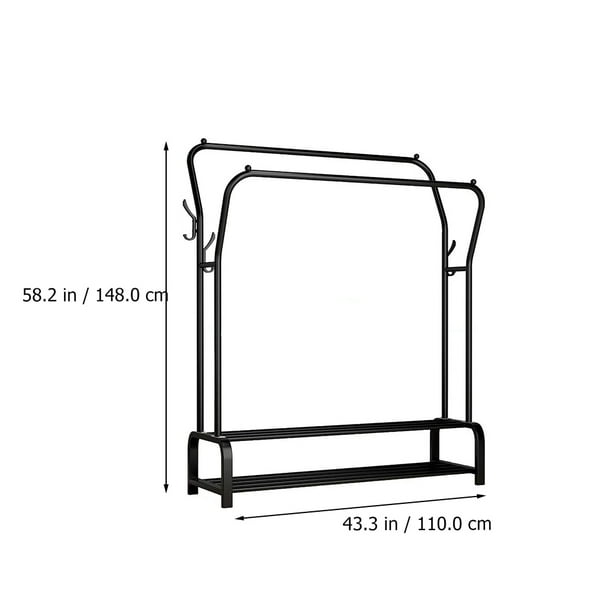 Garment Rack Double Rail Metal Clothes Rack Standing Heavy Duty Closet