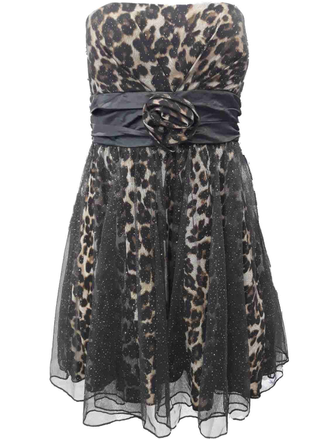 cheetah cocktail dress