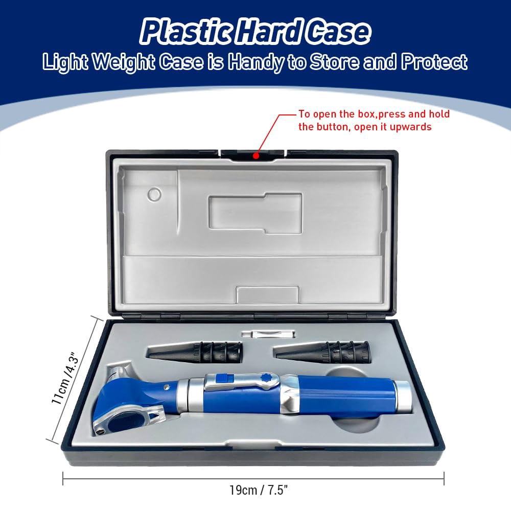 Scian Otoscope Ear Scope with Light Ear Infection Detector and Pocket Ear Checker Kit with 3X Magnify Lens Suitable for KidsAdults Doctors Pets Blue