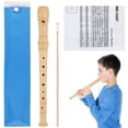 thumbnail image 1 of Flauta dulce para niños principiantes, Flauta soprano Digitación alemana, Flauta de 8 orificios con guía de digitación de palo de limpieza, Flauta dulce de madera de tono ajustable, 1 of 8