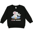 thumbnail image 2 of Inktastic I Love My Mommy Cute Elephants with Moon and Stars Toddler Sweatshirt, 2 of 4