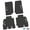 Black w/ Lime & White insert, variant on Flextread Floor Mats for 07-13 Jeep Wrangler JKU 4-Door - Mopar Licensed Factory Fit - Black w/ White Jeep Wave Insert - 100% Made in USA