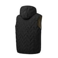 thumbnail image 4 of Men's Leisure Adding Fleece Thickened Hooded Vest Coat for Casual Layering, Outdoor Wear, and Winter Holiday Activities,Black,L, 4 of 5