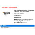 thumbnail image 2 of Right Headlight Assembly - Compatible with 2012 - 2014 Honda CR-V 2013, 2 of 2