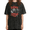 Black-4, variant on UNISHE Women's Coffee Club Retro Line Art Washed Black Tee Crewneck Short Sleeve