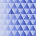 thumbnail image 1 of Ahgly Company Machine Washable Indoor Square Transitional Blue Ribbon Blue Area Rugs, 4' Square, 1 of 7